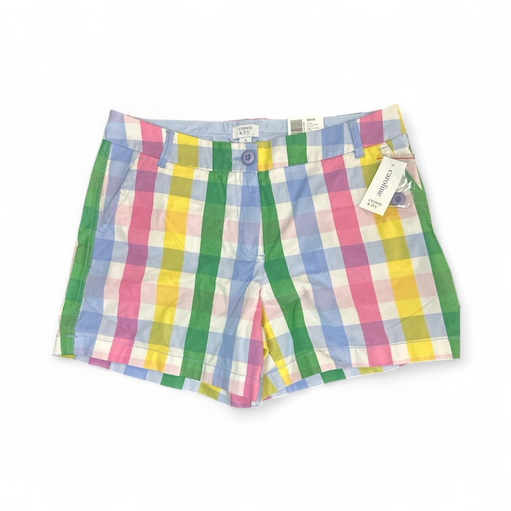 Crown & Ivy Multicolor Checkered Shorts